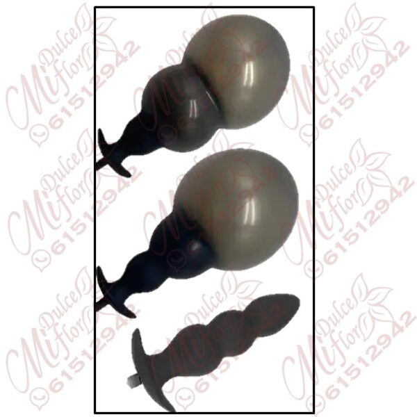 Plug anal inflable bolitas