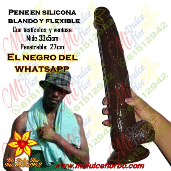 Pene en silicona EL NEGRO DE WHATSAPP