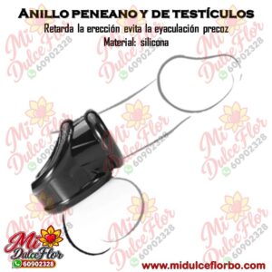 Anillo doble para pene y testículos de silicona ergonómico