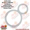 Anillo doble para pene y testículos de silicona blanca delgado industria brasilera
