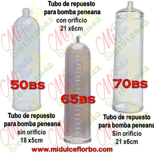 Tubos de repuesto