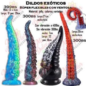 Diapositiva486(1) Dildos exóticos súper flexibles con ventosa TENTÁCULOS
