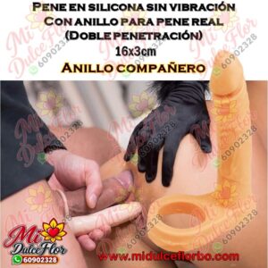 Diapositiva493 Pene en silicona con anillo doble penetración