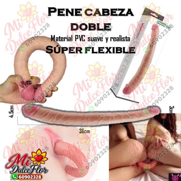 Pene cabeza doble súper flexible
